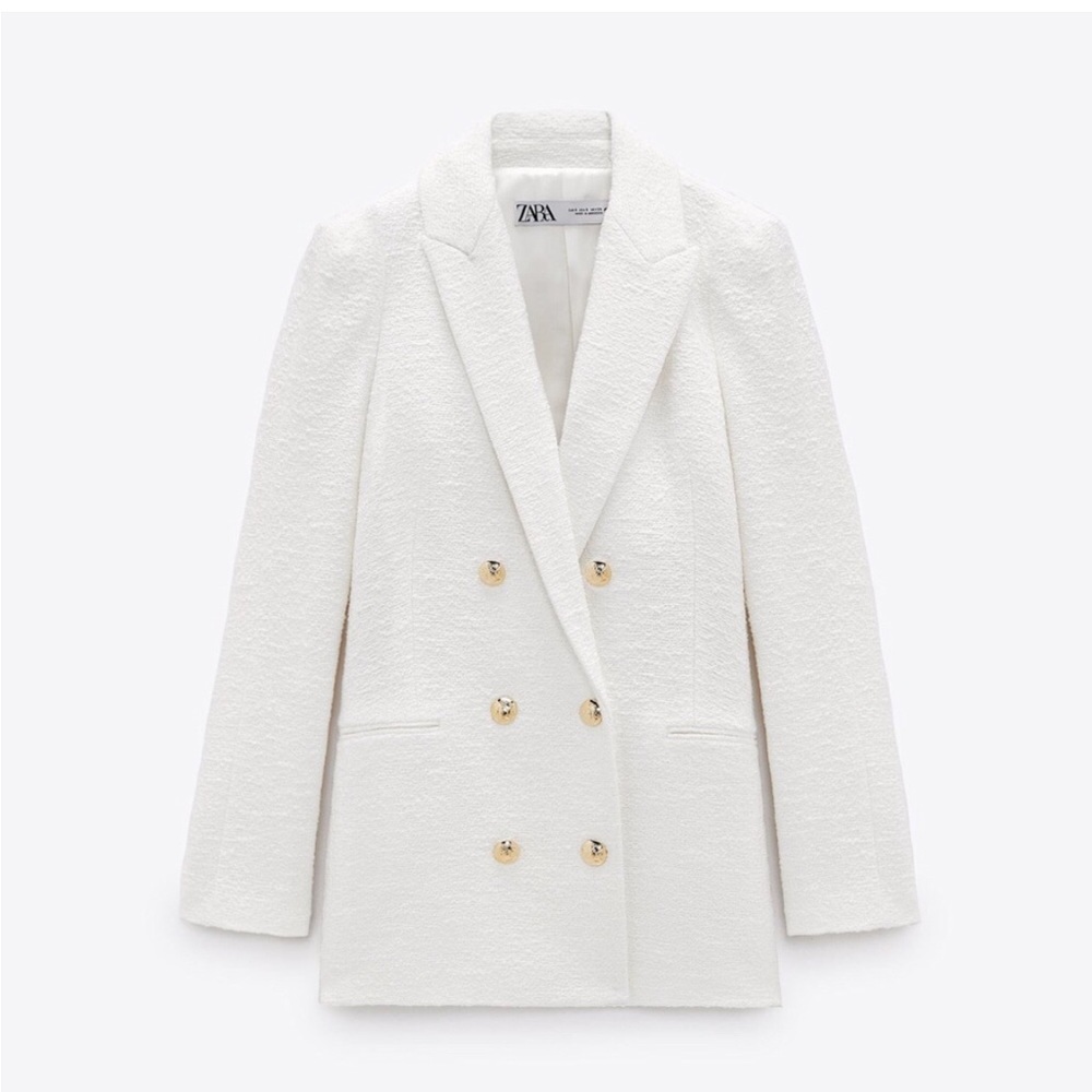 ZARA Tweed Textured Blazer